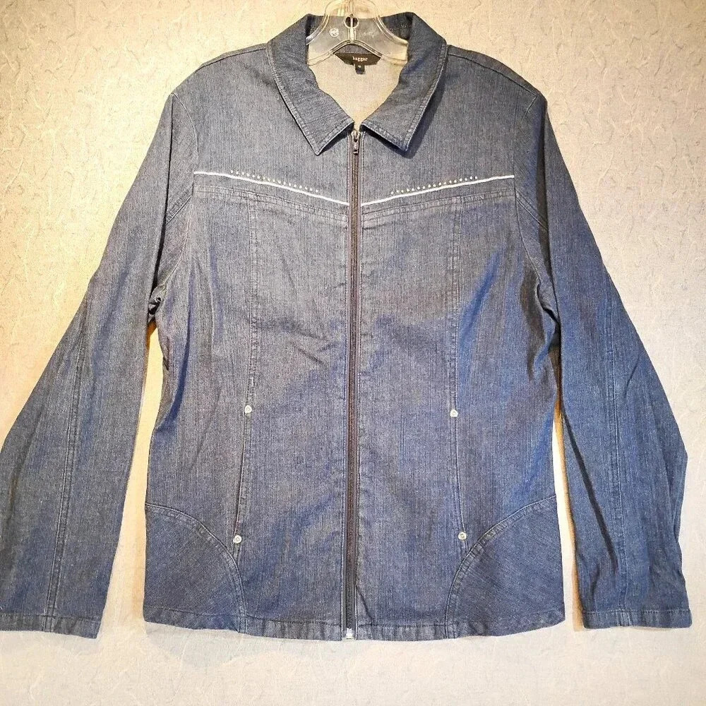 Haggar NWOT Women's Embroidered Jean Jacket in Size  12